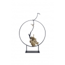 y15909 立體雕塑.擺飾  立體擺飾系列  動物、人物系列 圓中鳥(一)